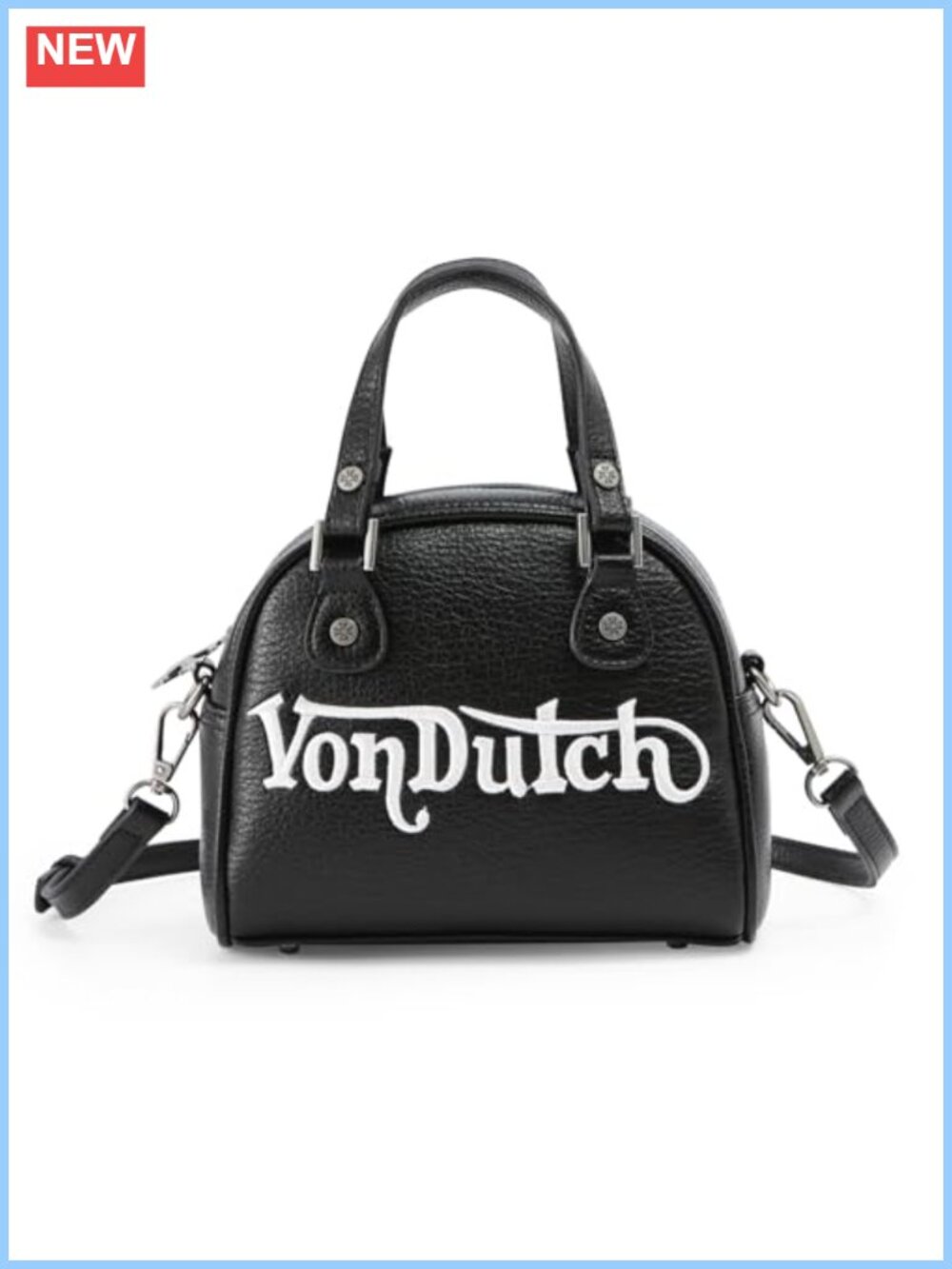 Von Dutch Bowling Bag Purse Small Crossbody Vegan Leather